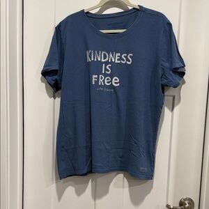 Life Is Good Navy Tee with Positive Message